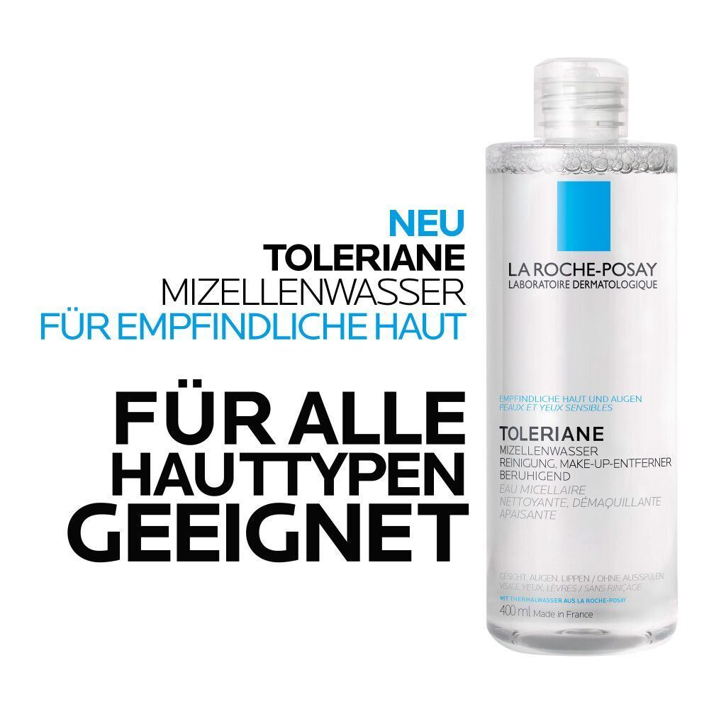 La Roche Posay Toleriane Serie: Mizellenwasser, Serum und Creme.