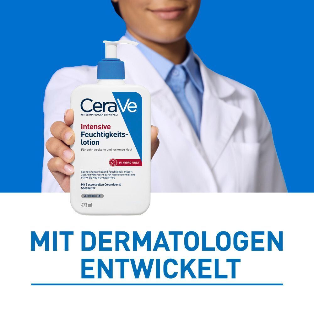 CeraVe Intensive Feuchtigkeitslotion, entwickelt mit Dermatologen.