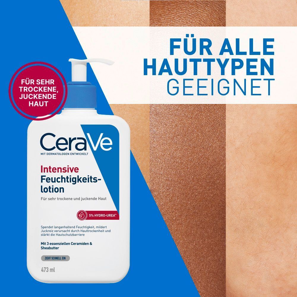 CeraVe Intensive Feuchtigkeitslotion für sehr trockene, juckende Haut.