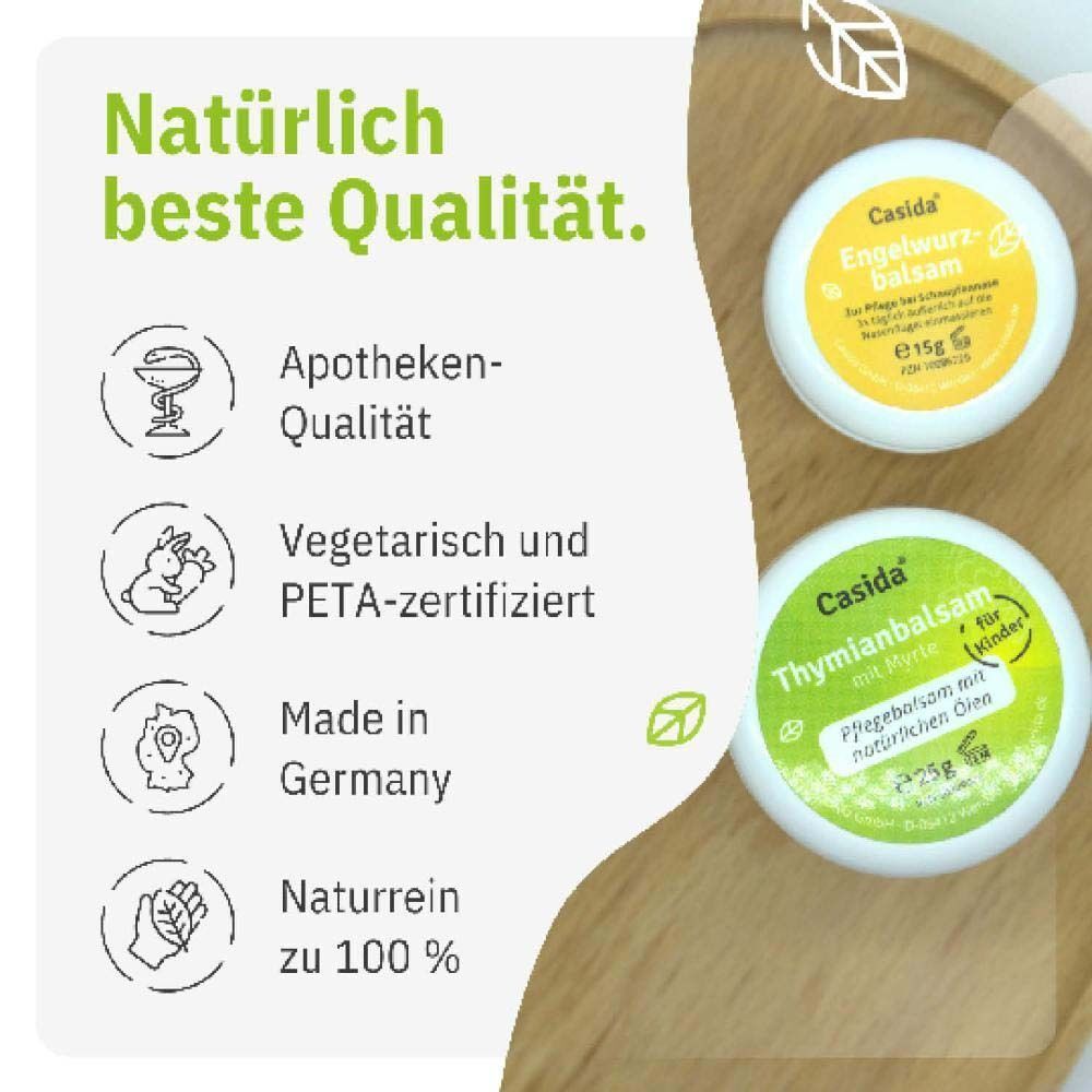 Casida Balsam: Apothekenqualität, vegetarisch, PETA-zertifiziert, Made in Germany, naturrein.