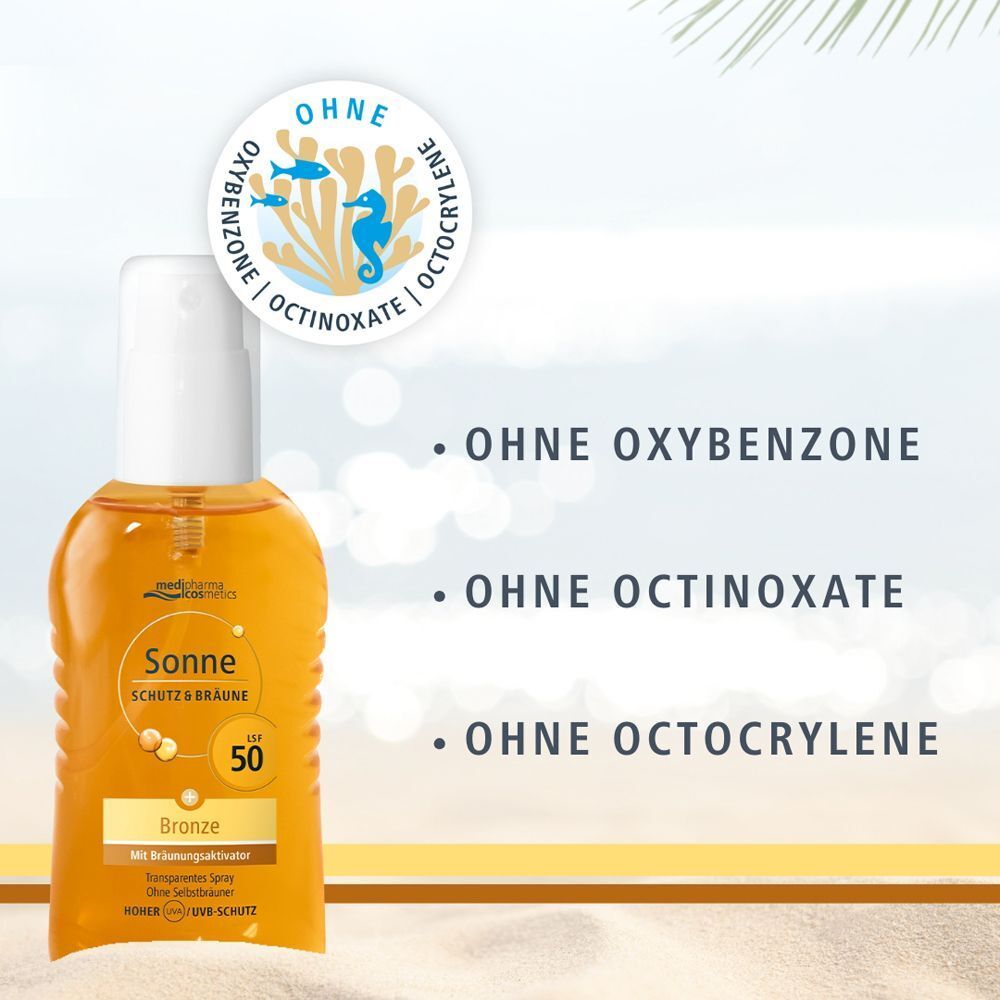 Medipharma cosmetics Sonne Schutz & Bräune LSF 50: Ohne Oxybenzon, Octinoxat, Octocrylen. Mit Siegel.