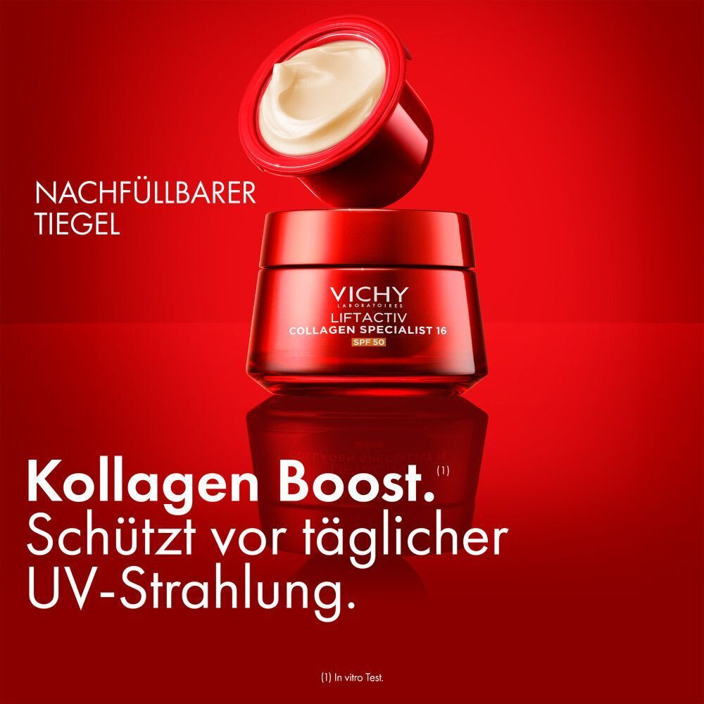 Vichy Liftactiv Collagen Specialist 16 LSF 50 Tiegel mit nachfüllbarem Einsatz.