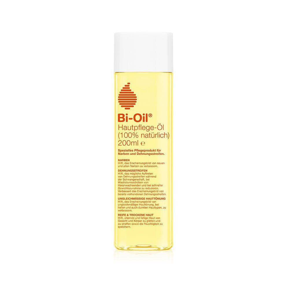 Eine Flasche Bi-Oil Mama Hautpflege-Öl, 200ml.