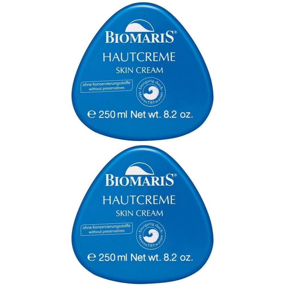Zwei BIOMARIS Hautcreme Flaschen, 250 ml.