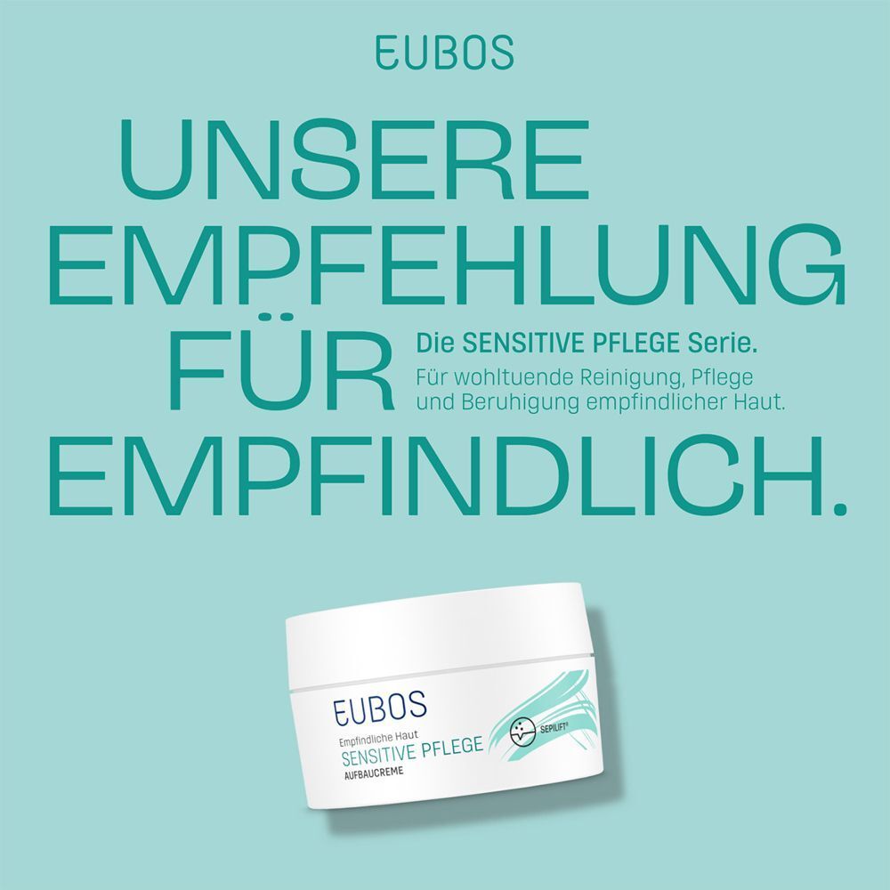 EUBOS Sensitive Pflege Aufbaucreme für trockene & empfindliche Haut. "Unsere Empfehlung für empfindliche Haut".