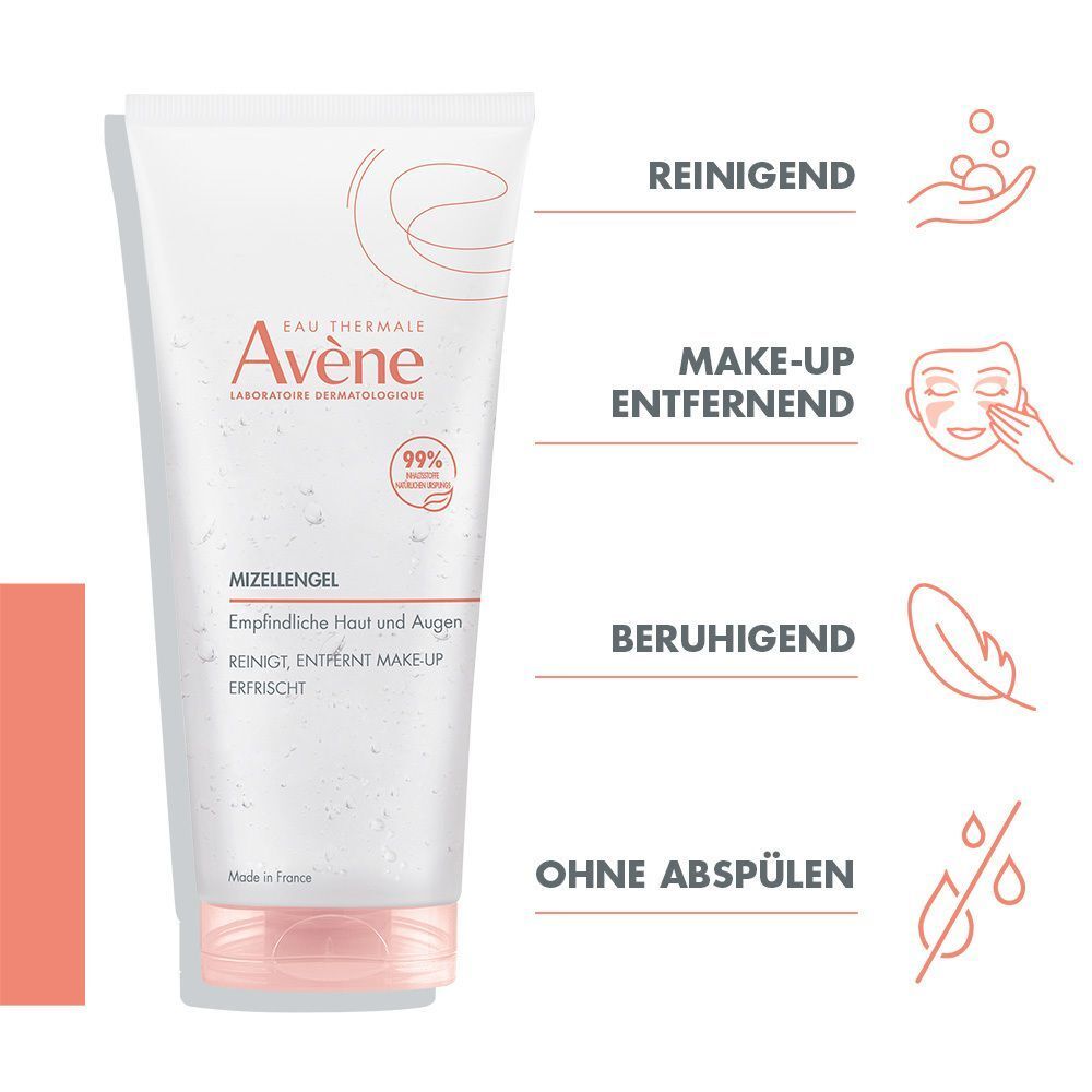 Avène Mizellengel: reinigt, entfernt Make-up, beruhigt, ohne Abspülen.