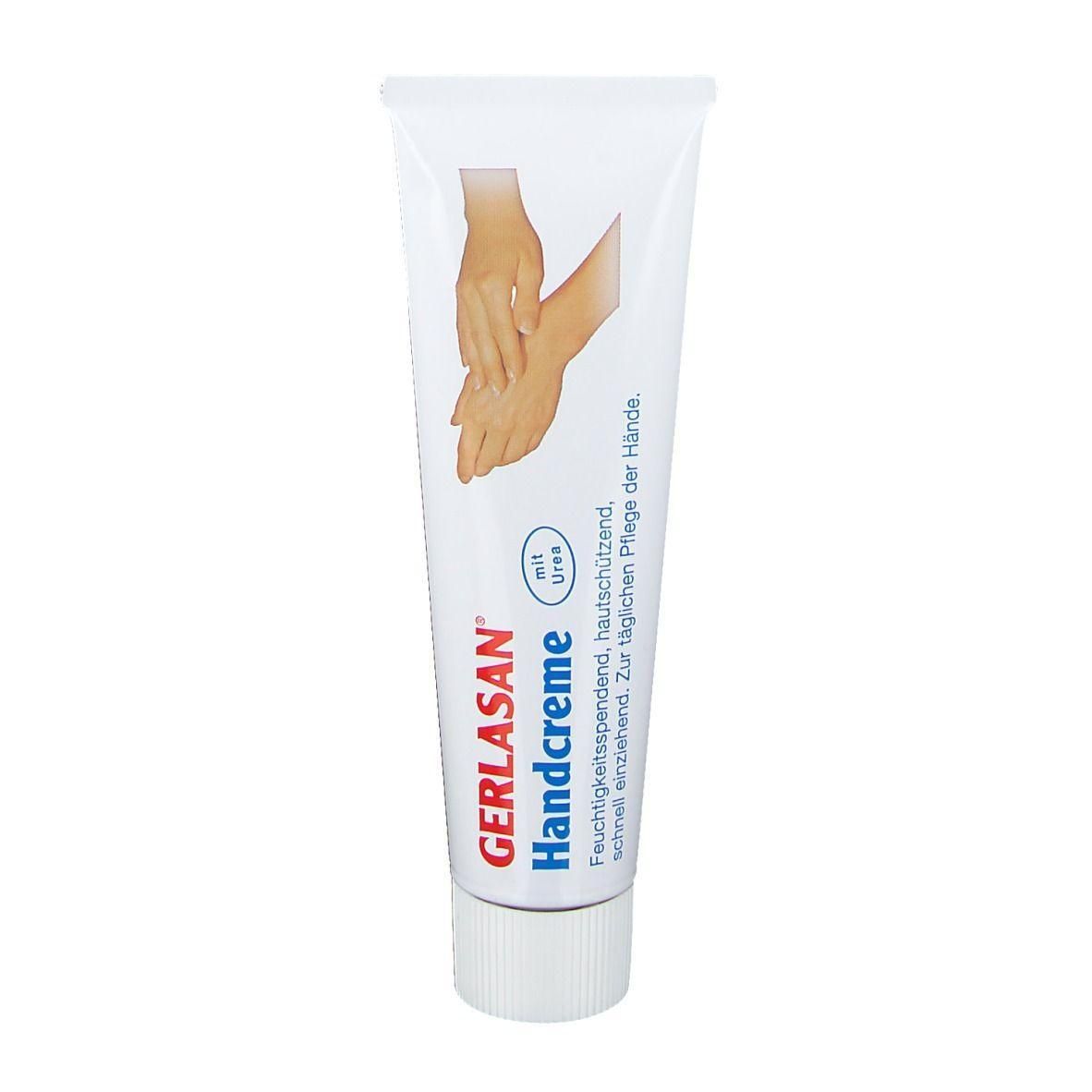 GERLASAN Handcreme Tube mit Abbildung von Händen und Text "mit urea".