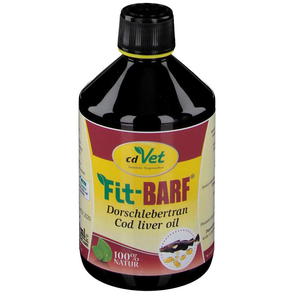Flasche cd Vet Fit-BARF Dorschlebertran, 100% Natur.