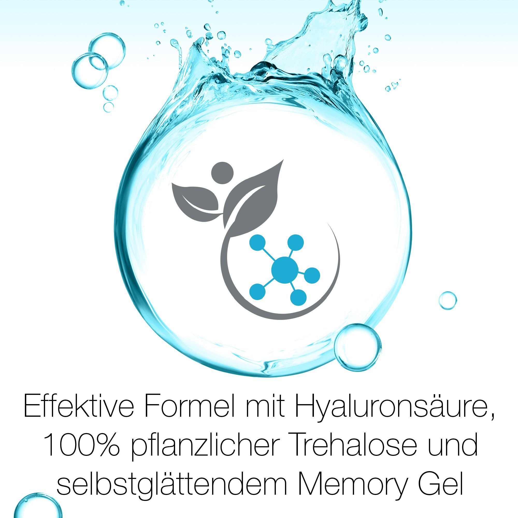 Formel mit Hyaluronsäure, Trehalose und Memory Gel.