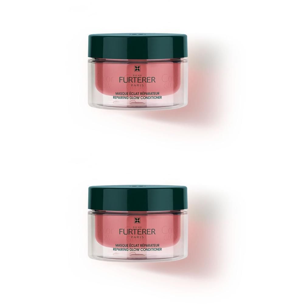 Zwei Gläser der Color Glow Reparierende Farbglanz-Maske von René Furterer.