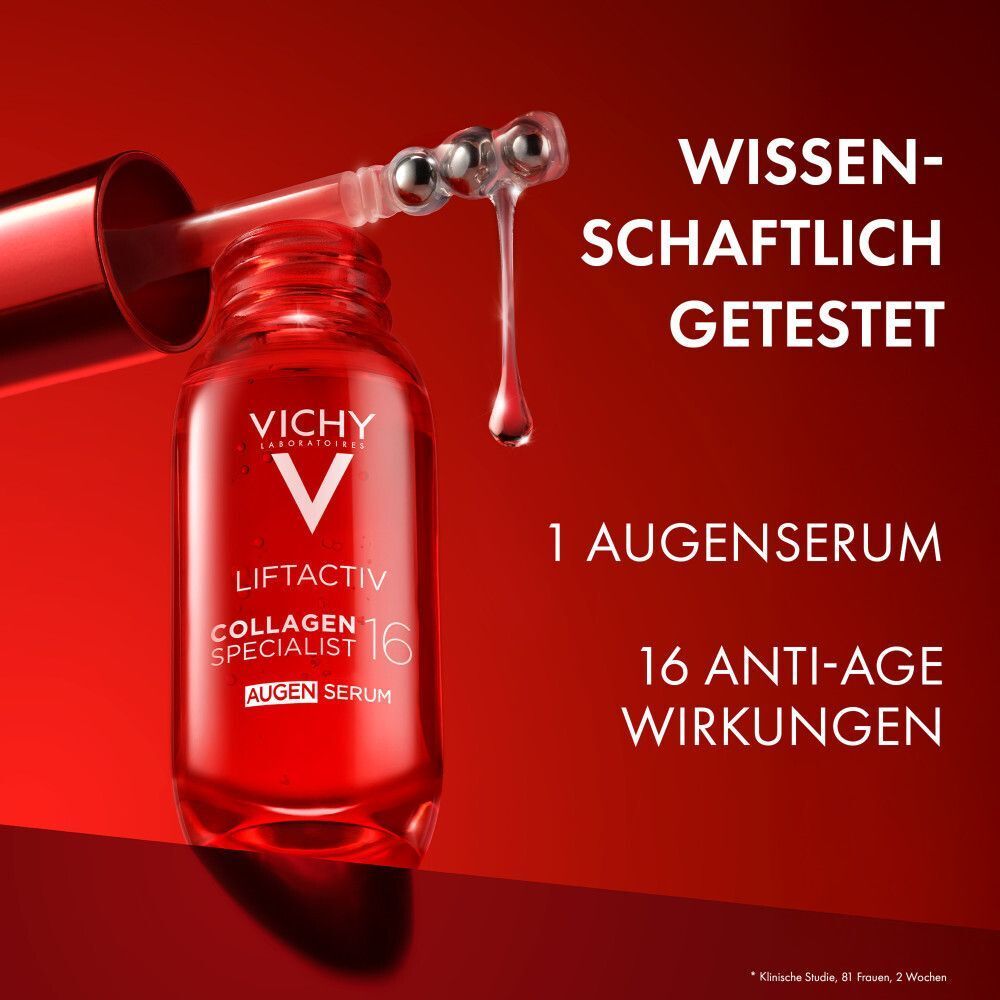Vichy Liftactiv Collagen Specialist 16 Augen Serum mit Applikator und Tropfen. Wissenschaftlich getestet.