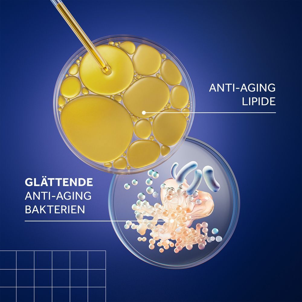 Illustration von Anti-Aging-Lipiden und Bakterien.