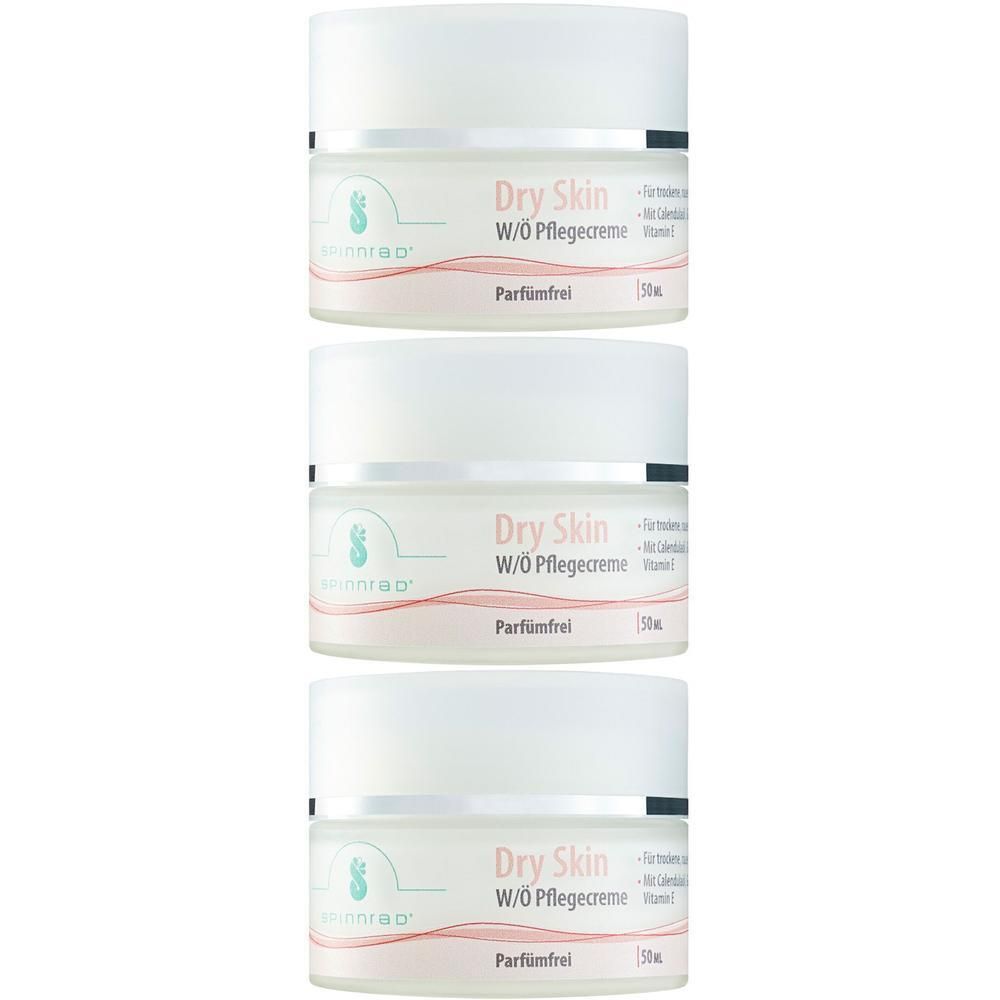 Drei Spinnrad® Dry Skin W/Ö Pflegecreme Tiegel, parfümfrei, 50ml.