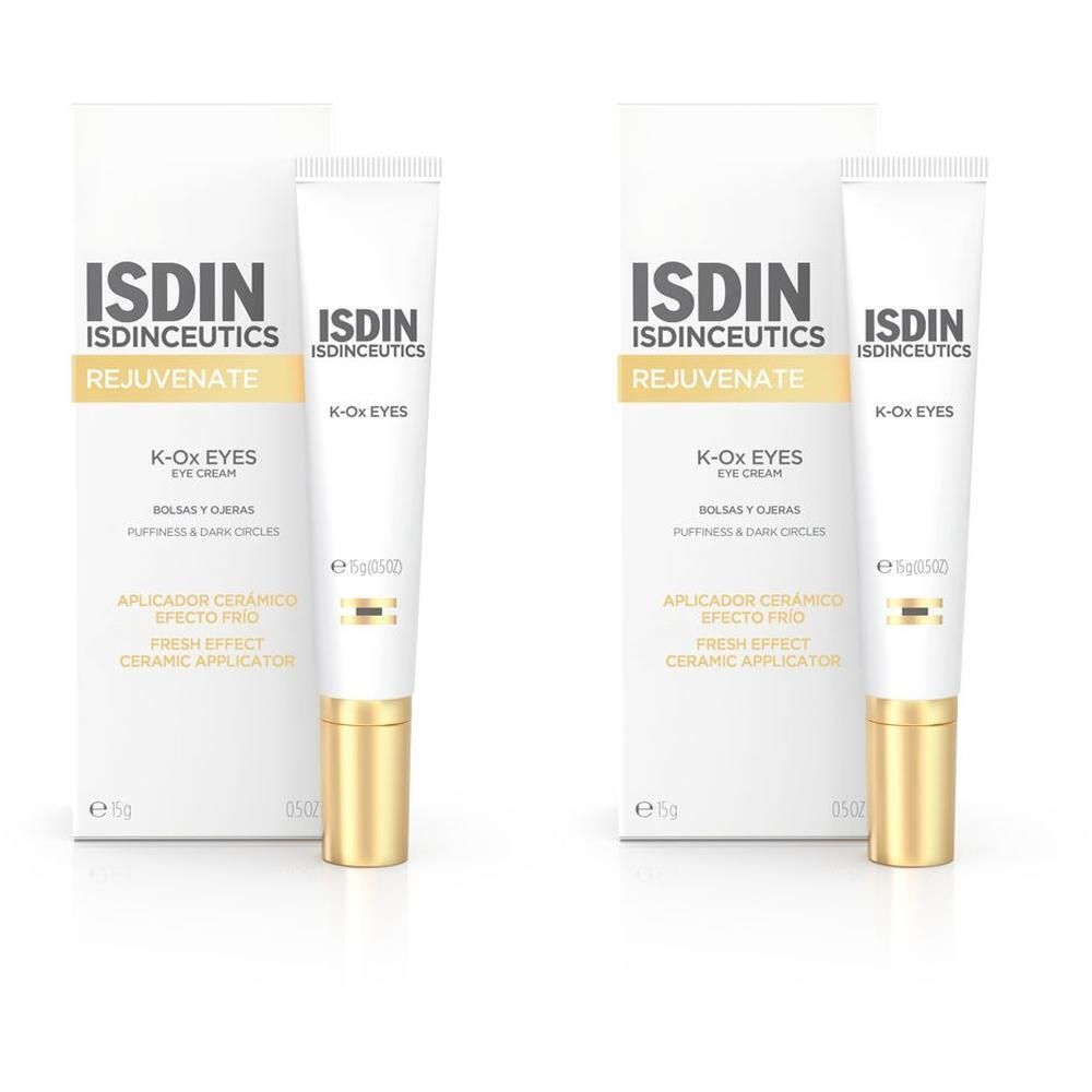 Zwei Tuben Isdin Isdinceutics K-ox Eyes Augencreme mit Verpackung. 15g. Keramik-Applikator.
