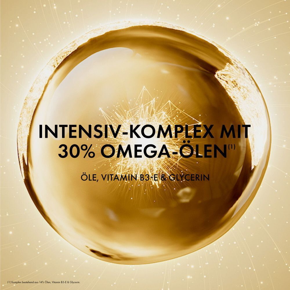 Intensiv-Komplex mit 30% Omega-Ölen, Vitamin B3-E & Glycerin in einer Blase.