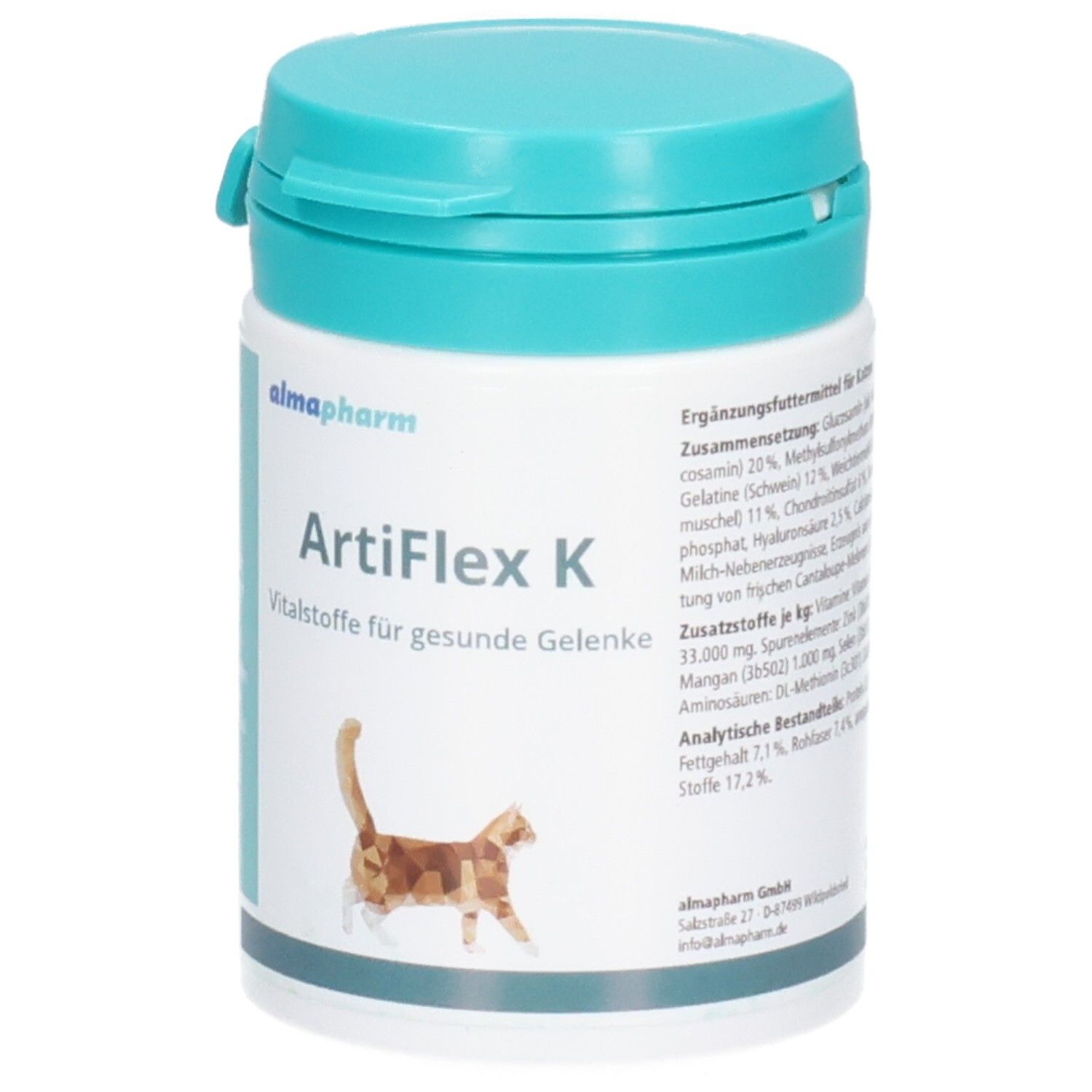 Almapharm ArtiFlex K Ergänzungsfuttermittel für Katzen, Vitalstoffe für gesunde Gelenke, 150 Tabletten.
