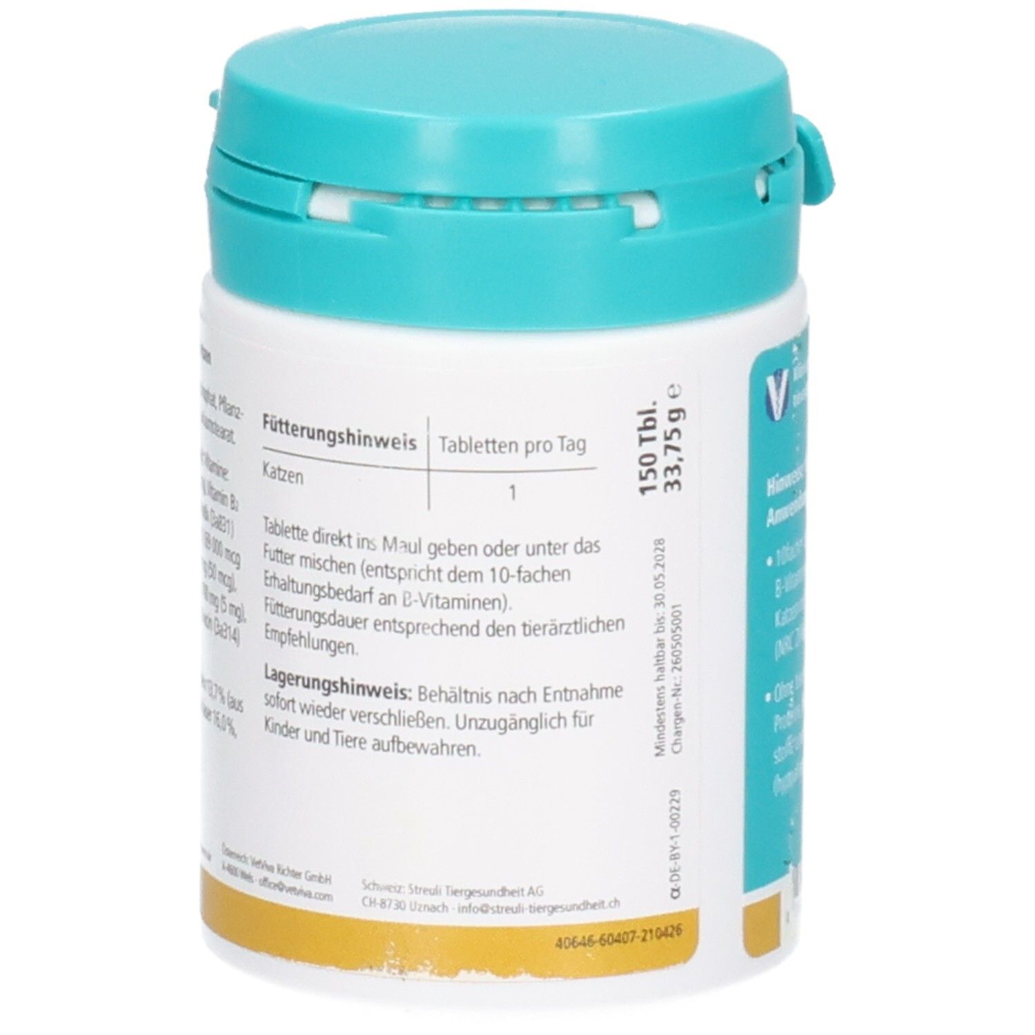 Almapharm B-Decaplex K, hochkonzentrierter Vitamin B-Komplex, 150 Tabletten.