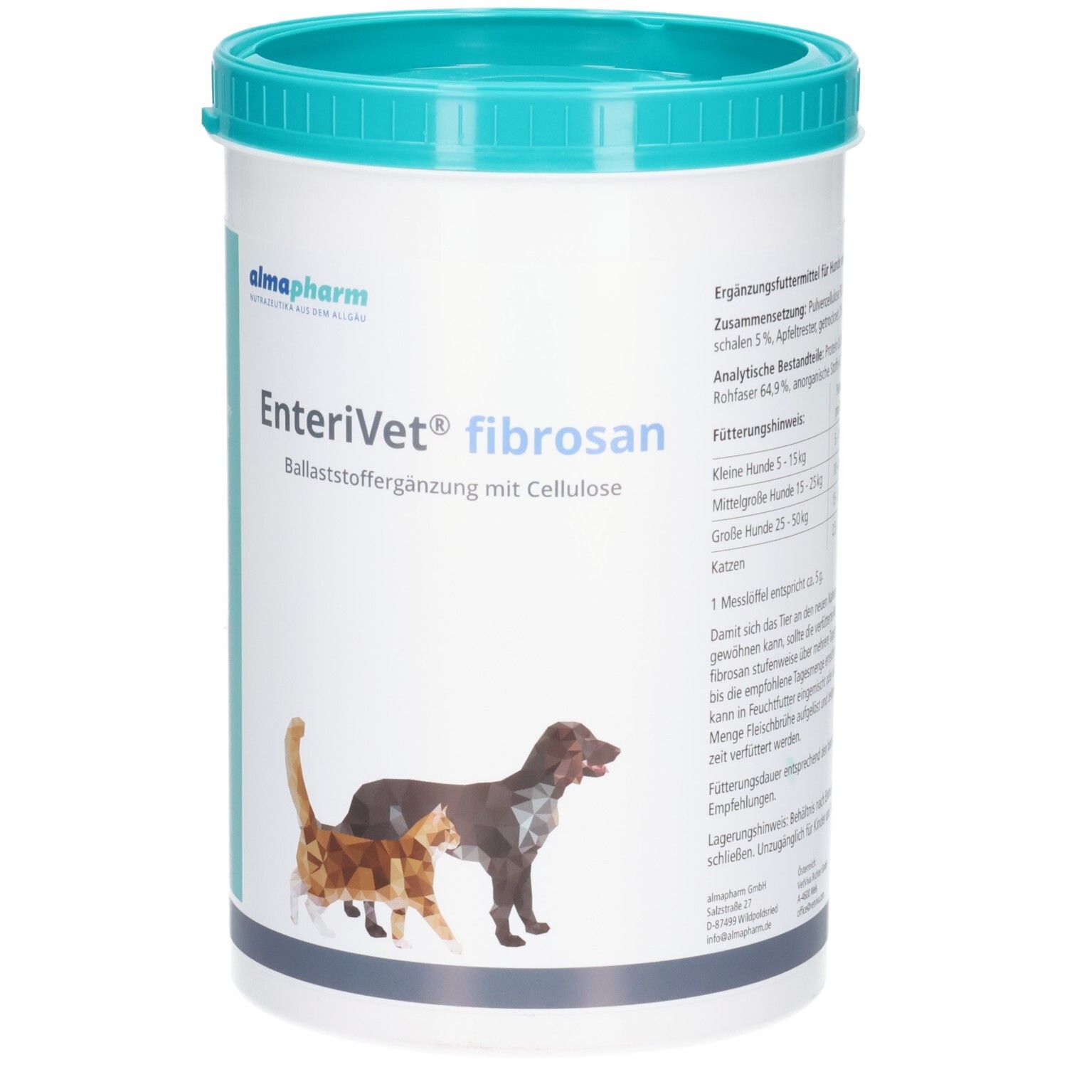 Almapharm Cardiotion H: Vitalstoffe für ein kräftiges Herz bei Hunden. Enthält einen Hund als Motiv.