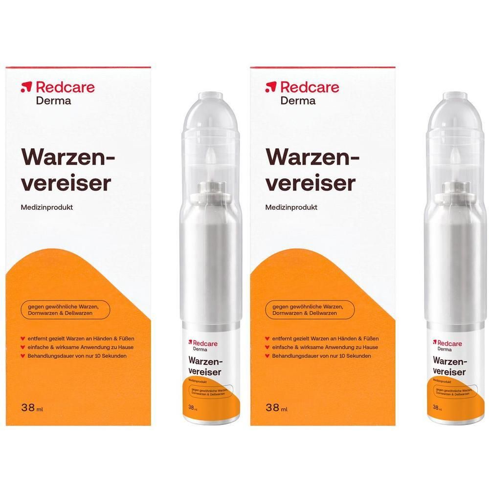 Redcare Derma Warzenvereiser: Zwei Packungen und ein Applikator. Medizinprodukt zur Warzenentfernung.