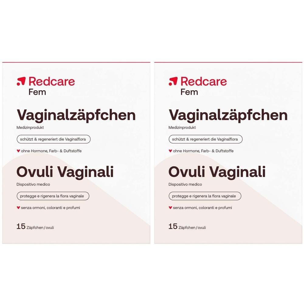 Redcare Fem Vaginalzäpfchen, 15 Stück