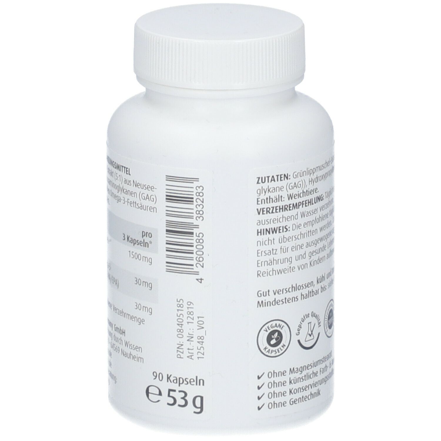 ZeinPharma® Grünlippmuschel Kapseln 500 mg