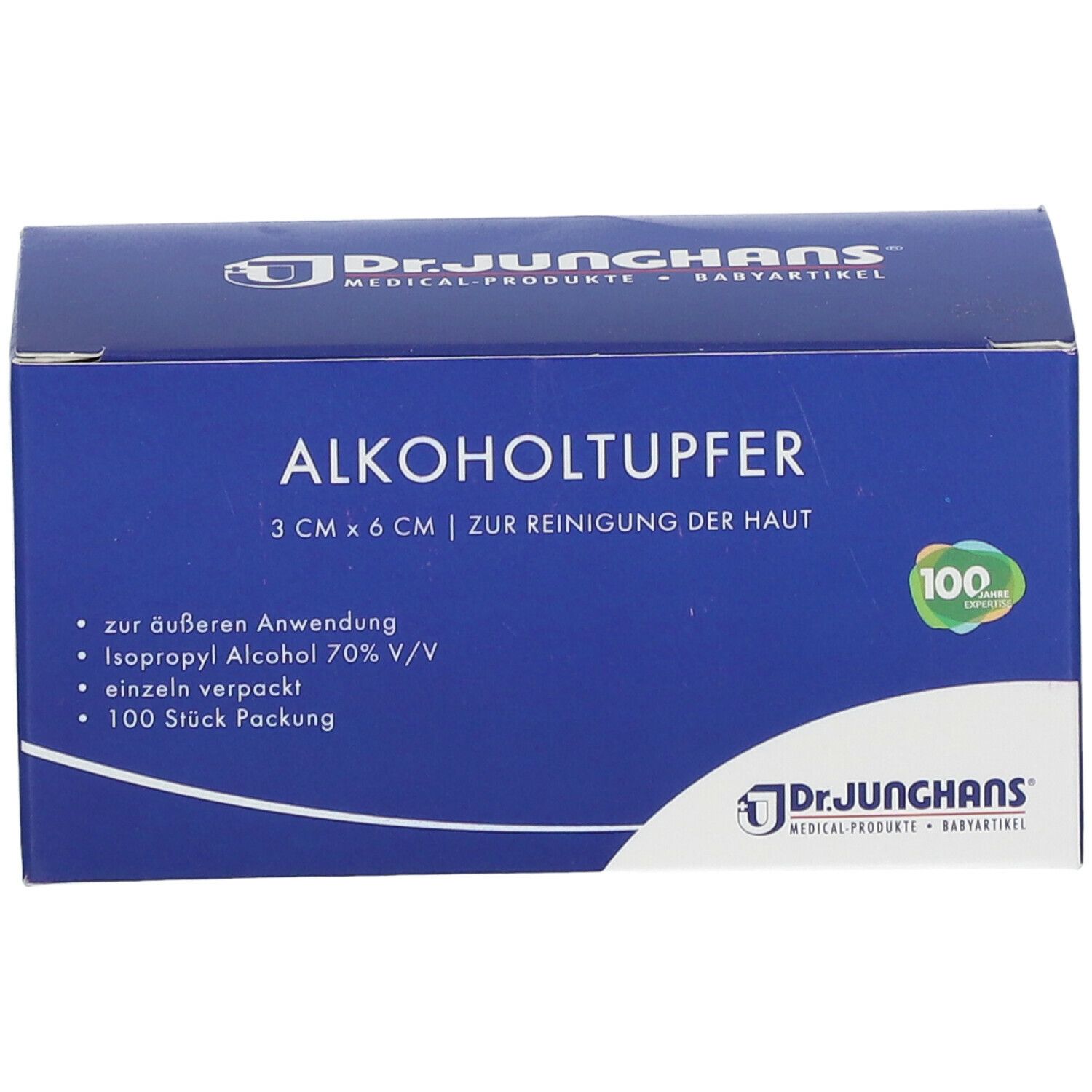 Dr. JUNGHANS® ALKOHOLTUPFER 3 x  6 cm steril