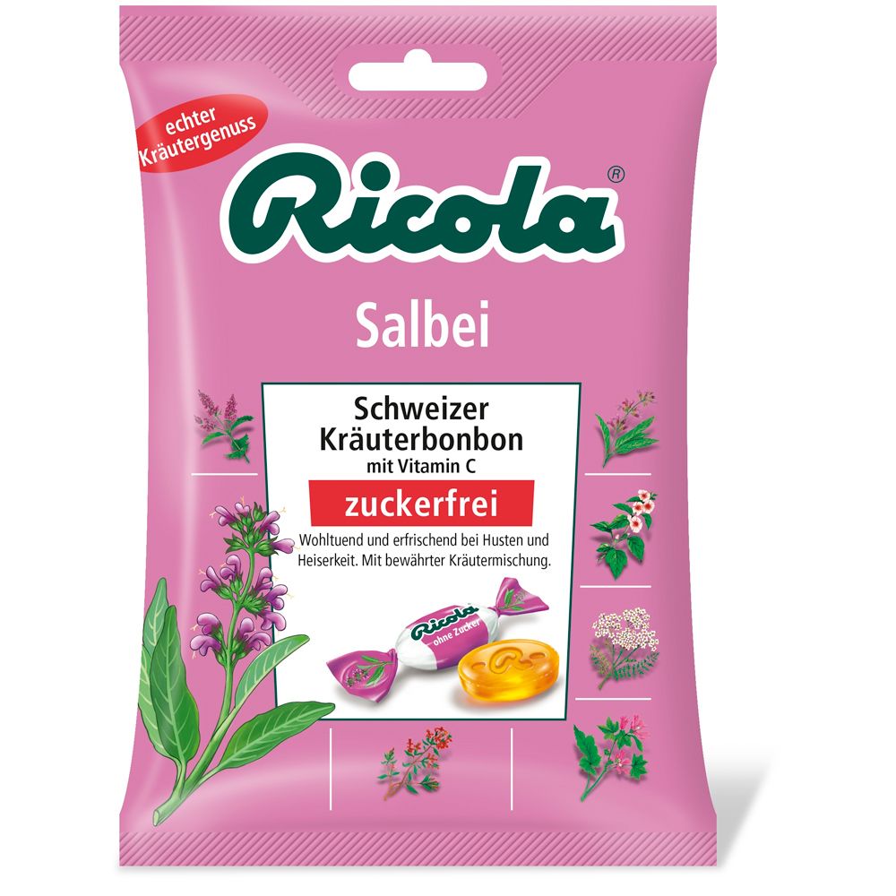 Ricola® Schweizer Halsbonbon Salbei ohne Zucker