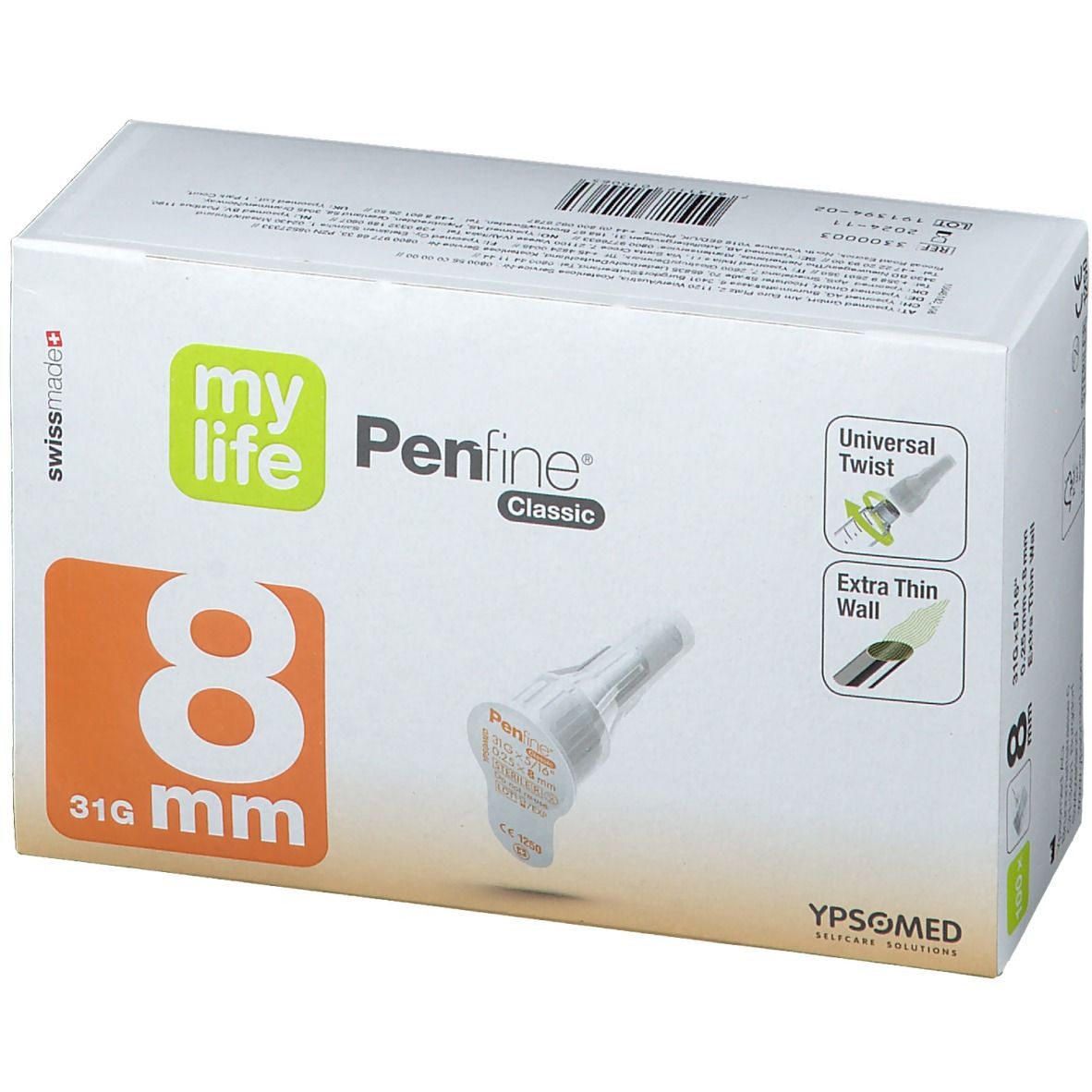 MYLIFE Penfine Classic Kanülen 8 mm 100 St 