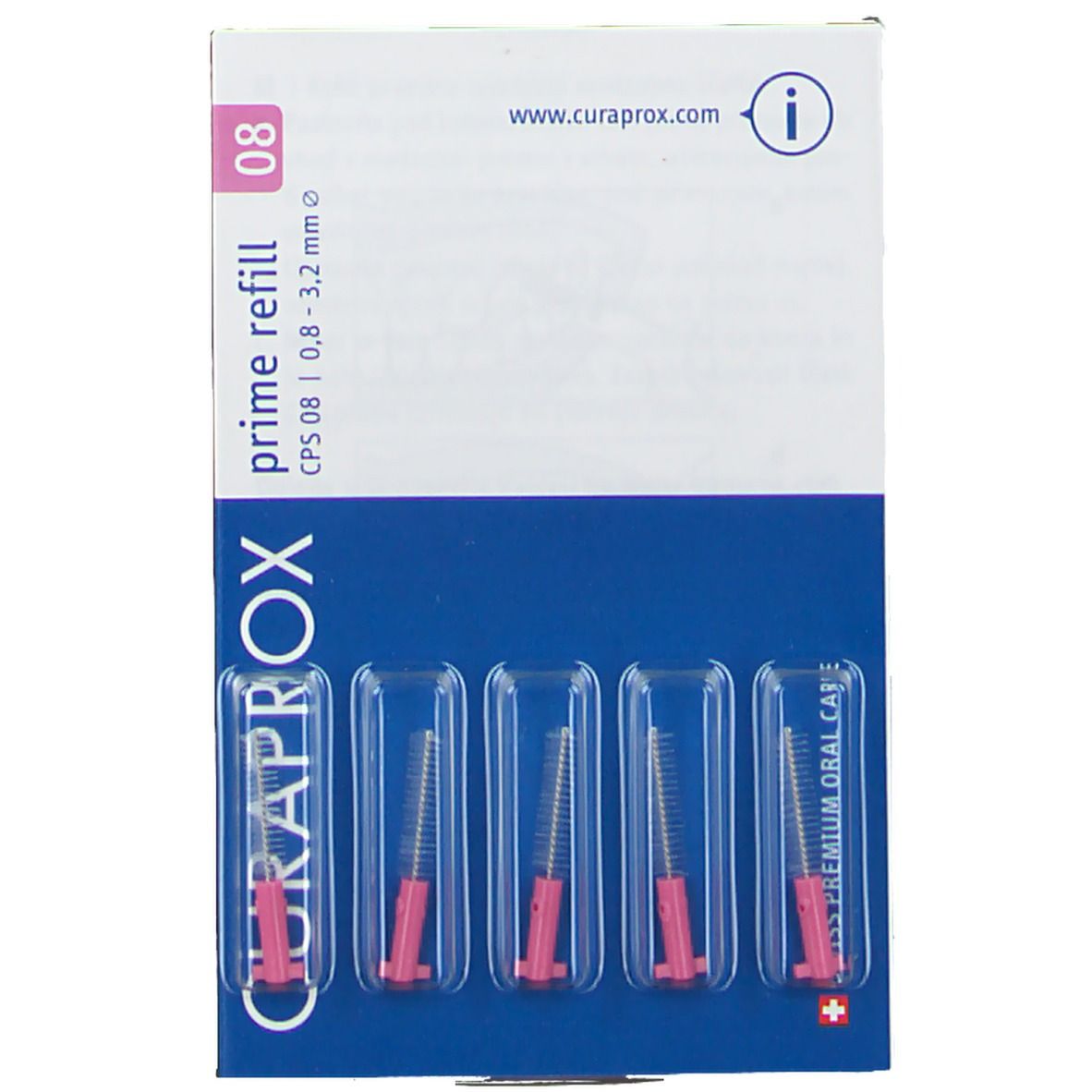 Curaprox® Interdentalbürsten CPS 08 prime 0,8 - 3,2 mm