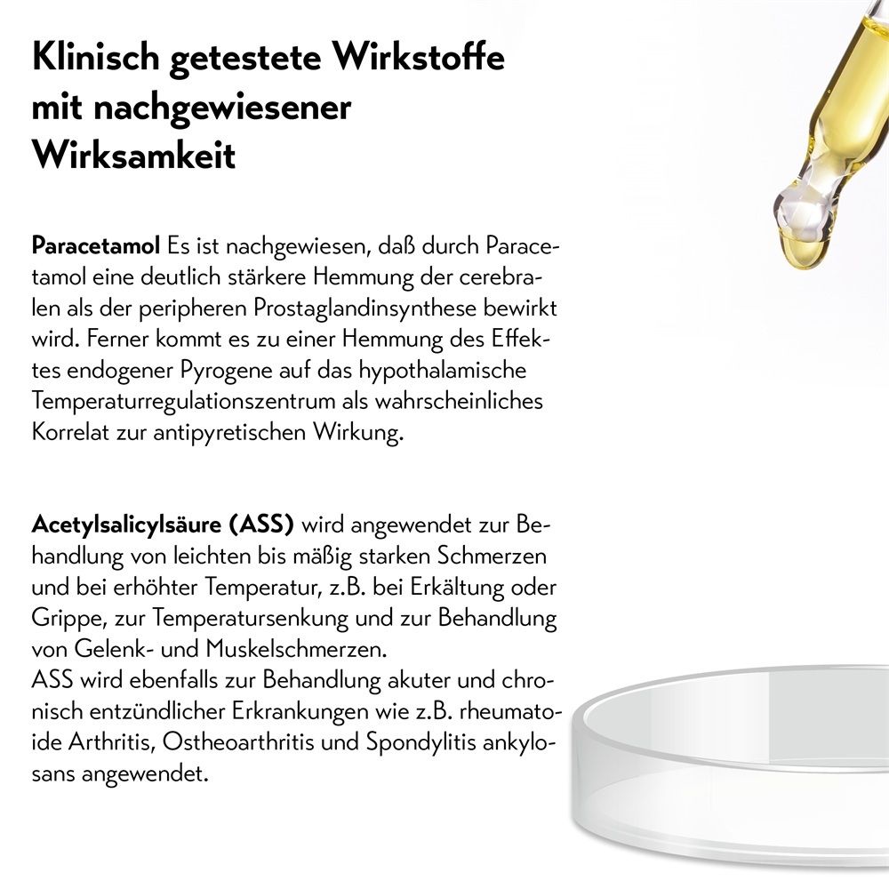 Nahaufnahme einer Tablette Spalt Schmerztabletten, die von einer Hand gehalten wird.