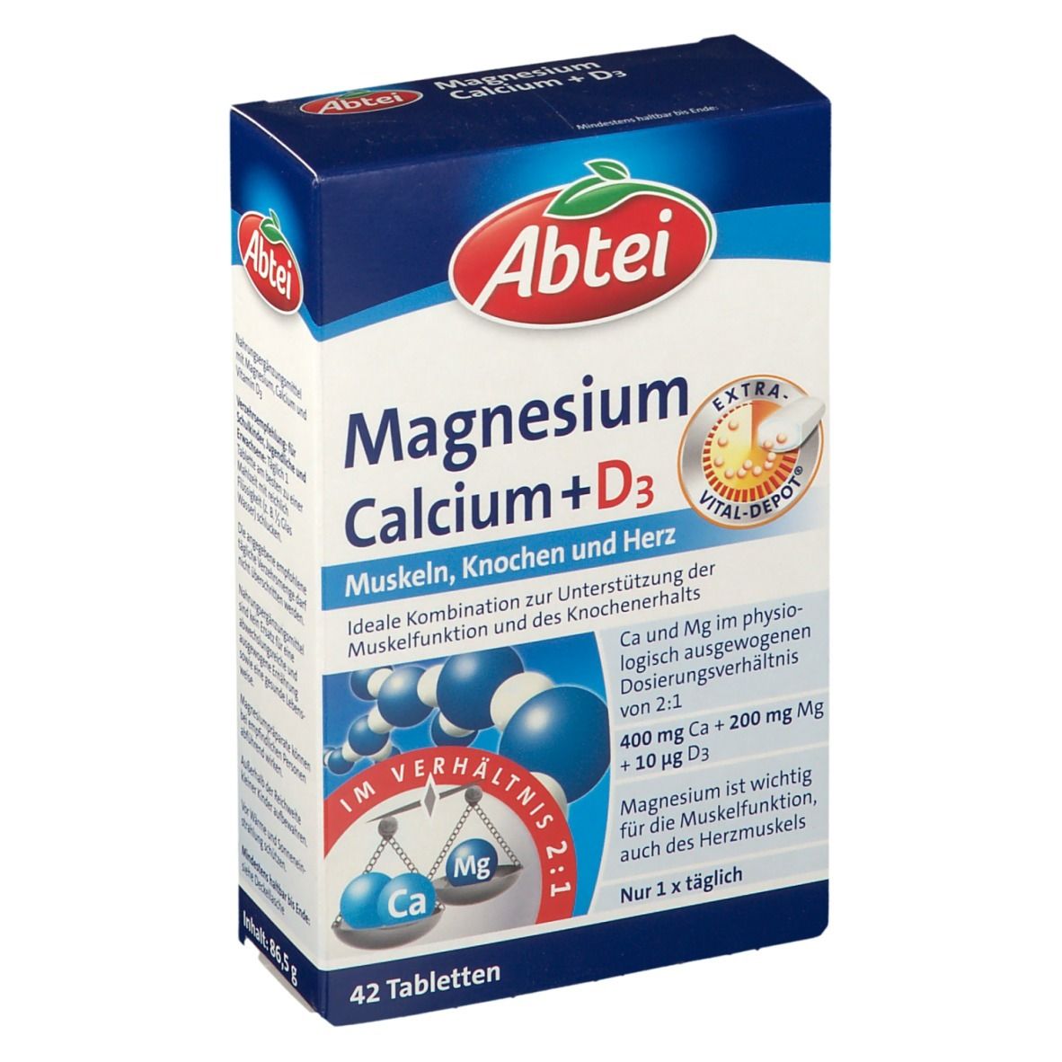 Abtei Magnesium Calcium + D3