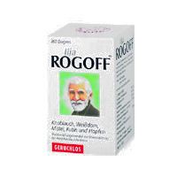 Weißer Karton mit "Ilja Rogoff" Schriftzug und Porträt. Grün umrandetes Bild. Text in Schwarz und Rot.
