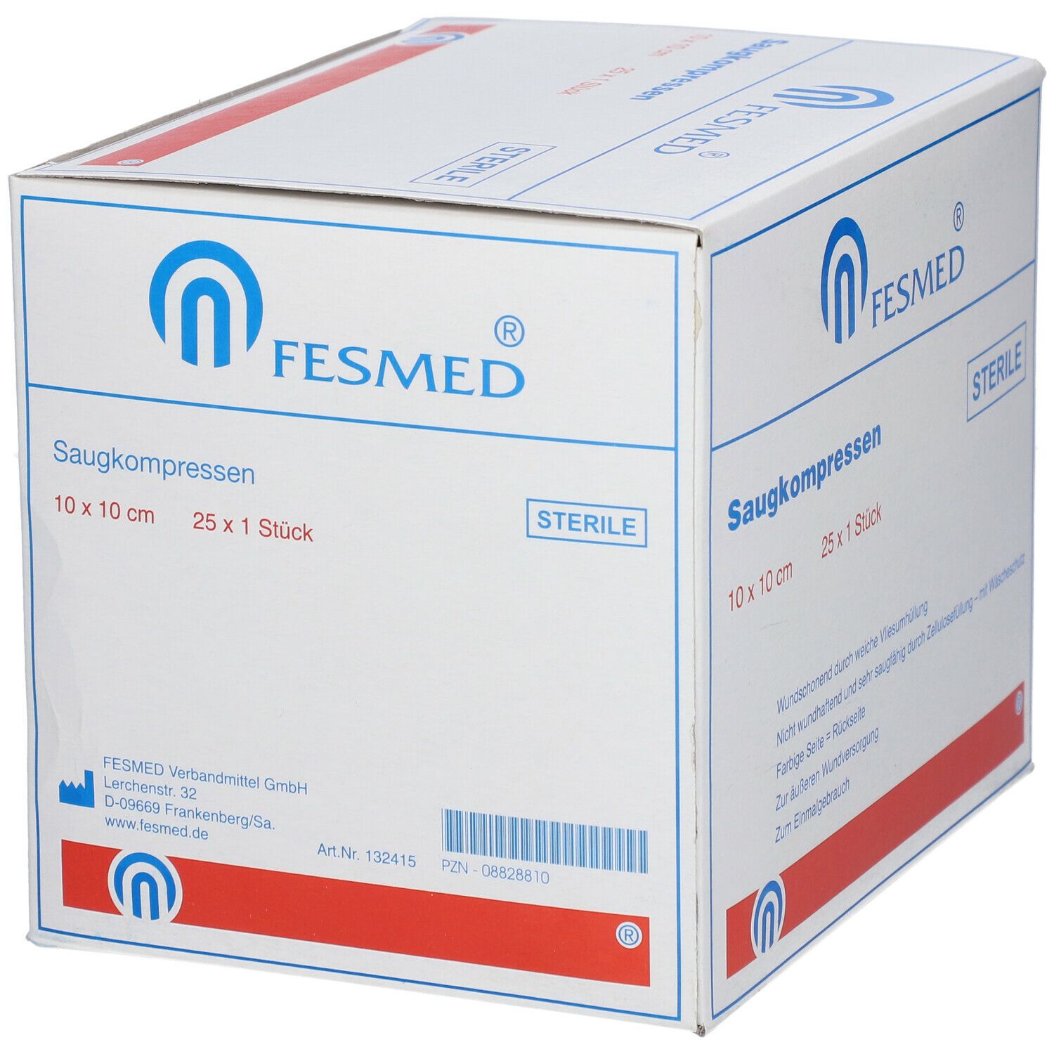 FESMED® Saugkompresse 10 x 10 cm steril