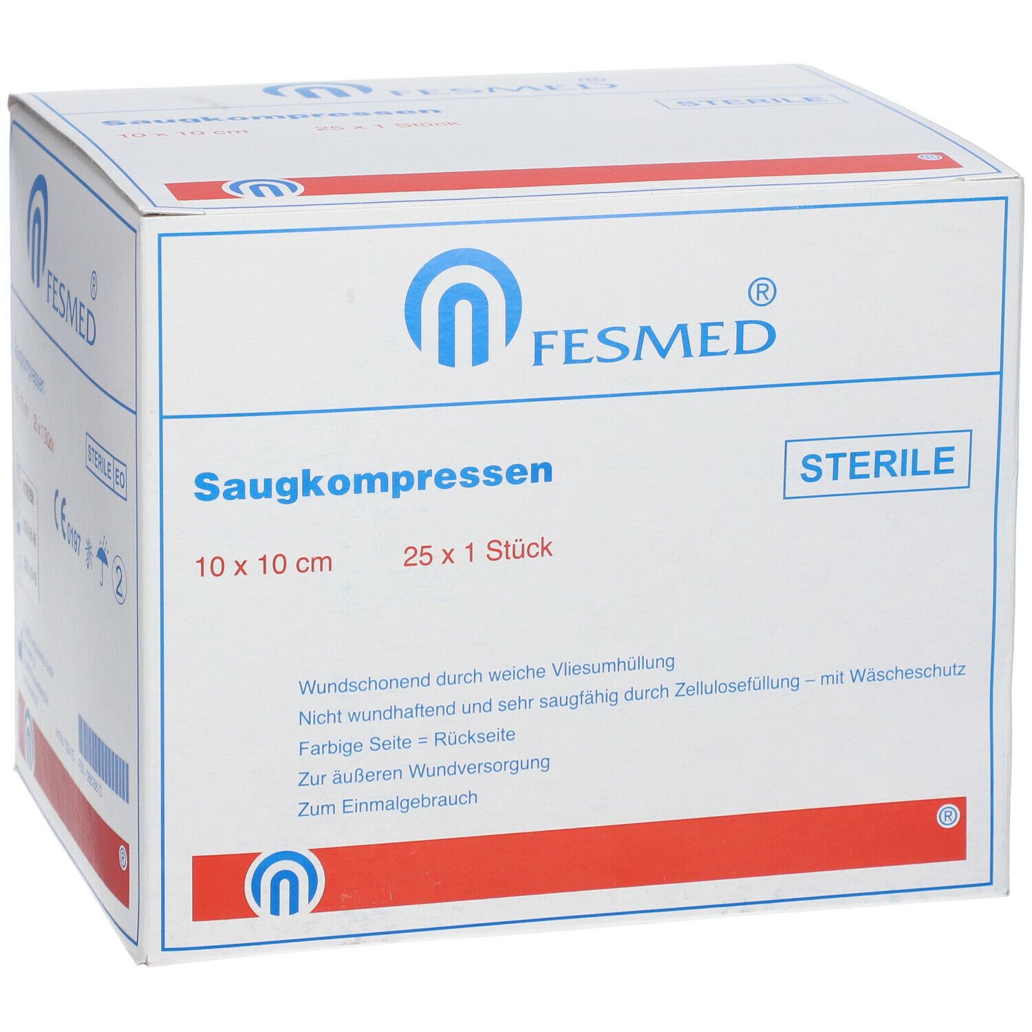 FESMED® Saugkompresse 10 x 10 cm steril