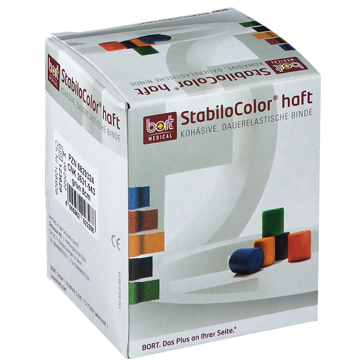 BORT StabiloColor® haft Binde 8 cm grün