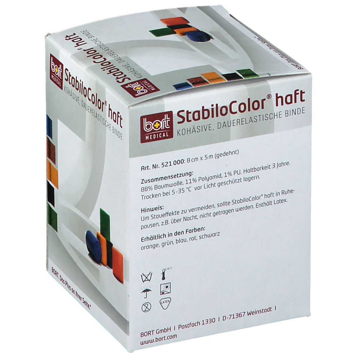 BORT StabiloColor® haft Binde 8 cm grün