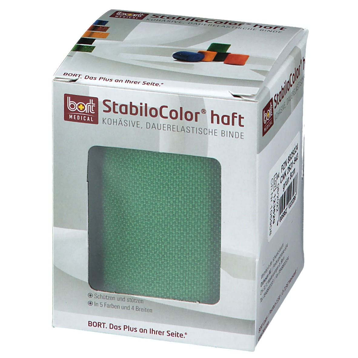 BORT StabiloColor® haft Binde 8 cm grün