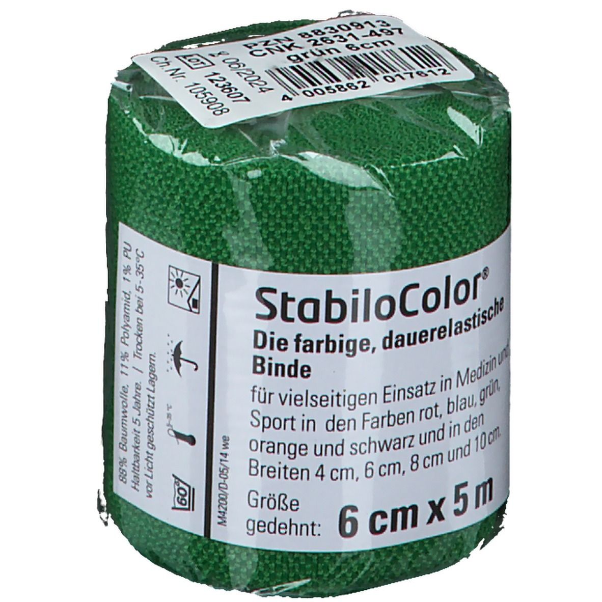BORT StabiloColor® Binde 6 cm grün