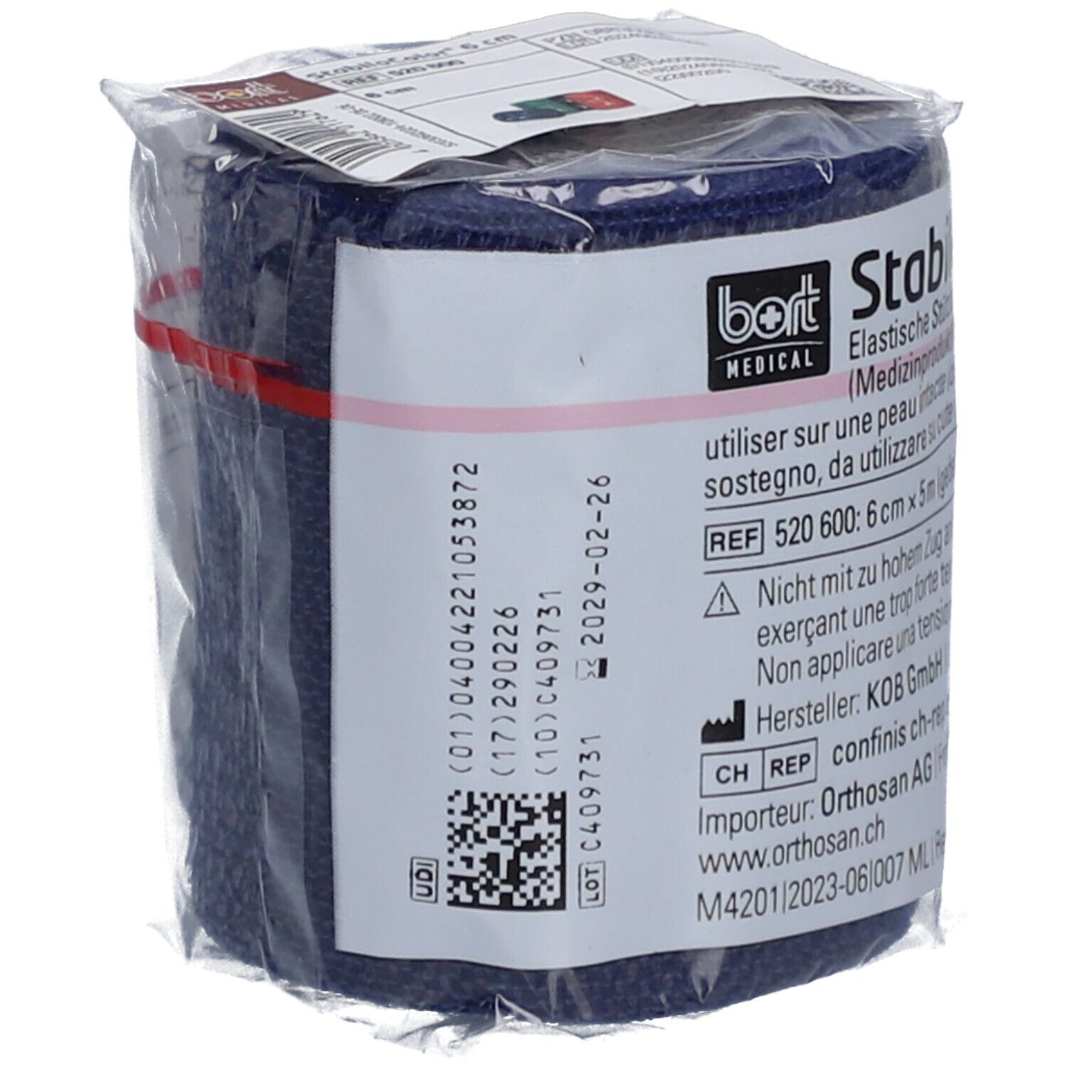 BORT StabiloColor® Binde 6 cm blau