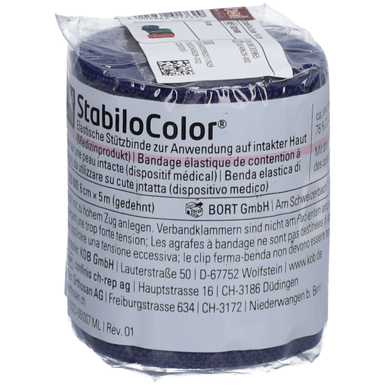 BORT StabiloColor® Binde 6 cm blau