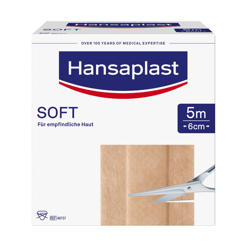 Hansaplast® Soft 6 cm x 5 m Rolle