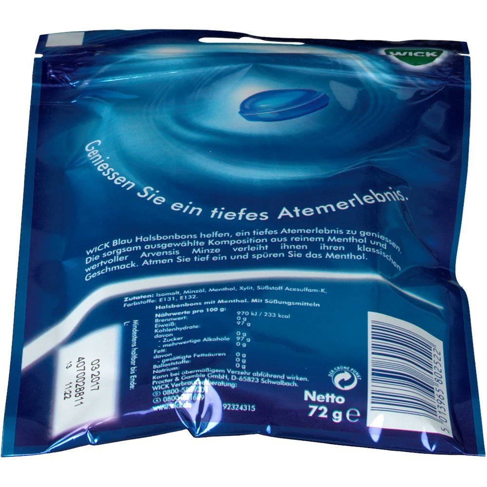 WICK Blau ohne Zucker