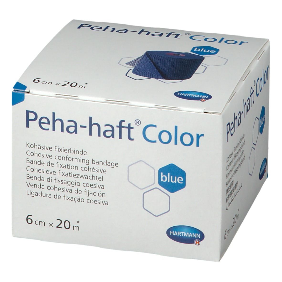 Venda Cohesiva de color Azul PEHA-HAFT 8 cm x 20 m.