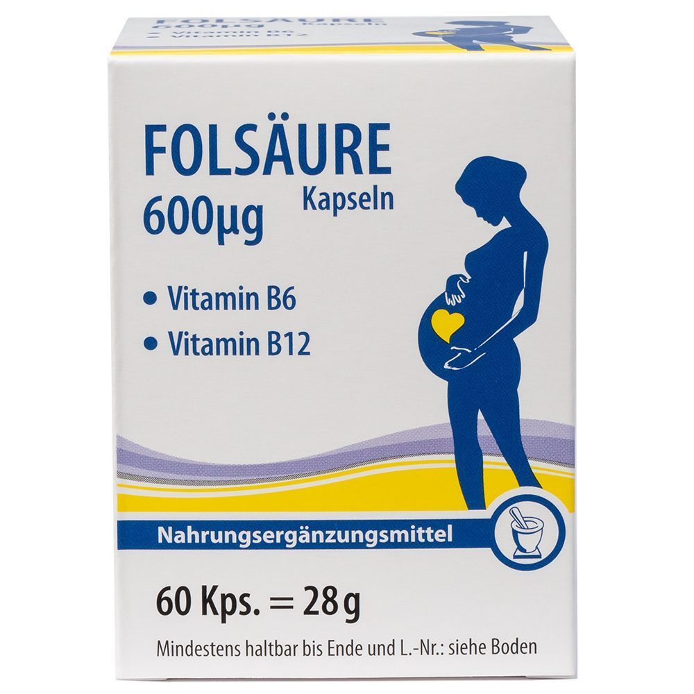 Folsäure 600 µg Kapseln