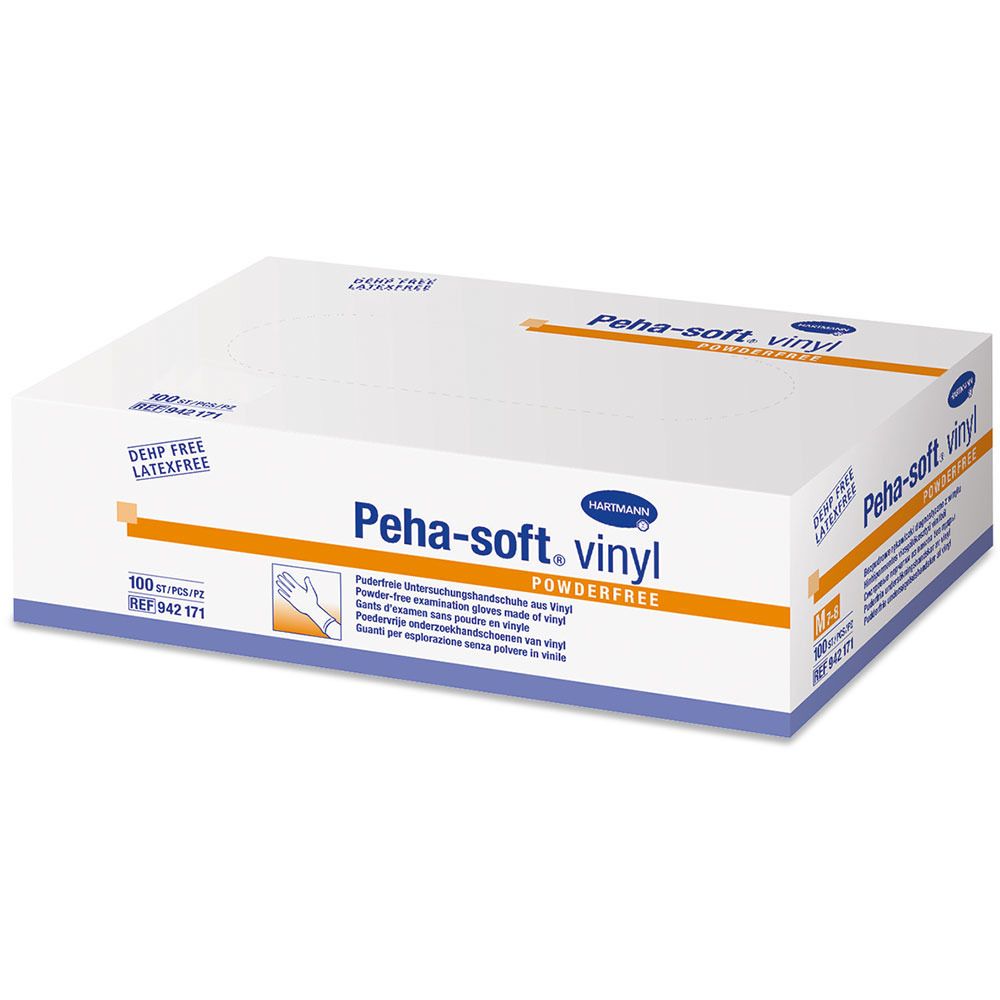 Peha-soft® vinyl powderfree Untersuchungshandschuh Gr. L 8 - 9