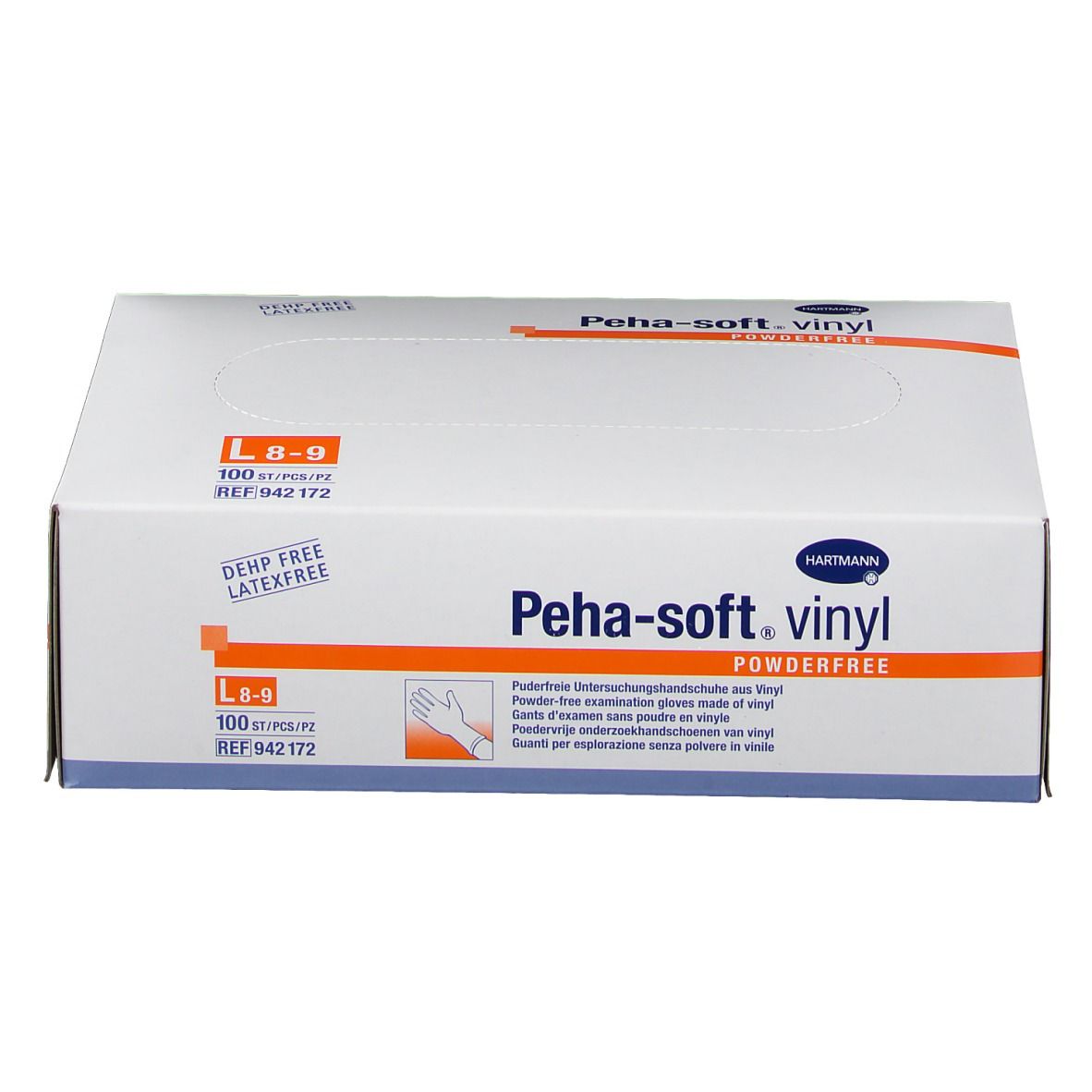 Peha-soft® vinyl powderfree Untersuchungshandschuh Gr. L 8 - 9