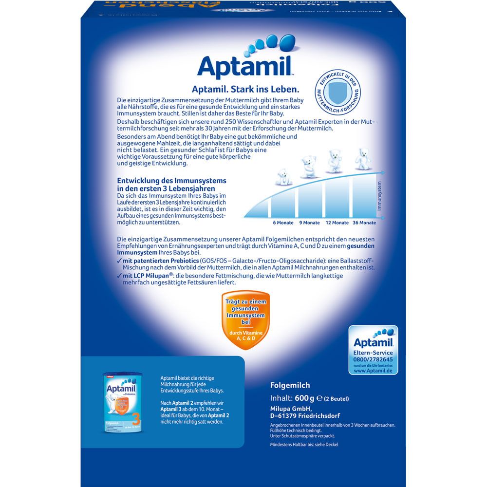 Aptamil™ mit Prebiotics Abend-Fläschchen Folgemilch