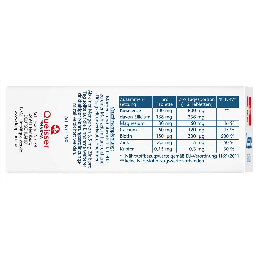 Doppelherz® aktiv Kieselerde + Biotin + Zink Tabletten