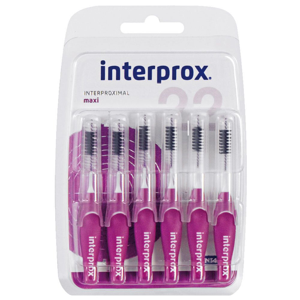 Verpackung mit sechs Interprox Interdentalbürsten, Maxi, N14.