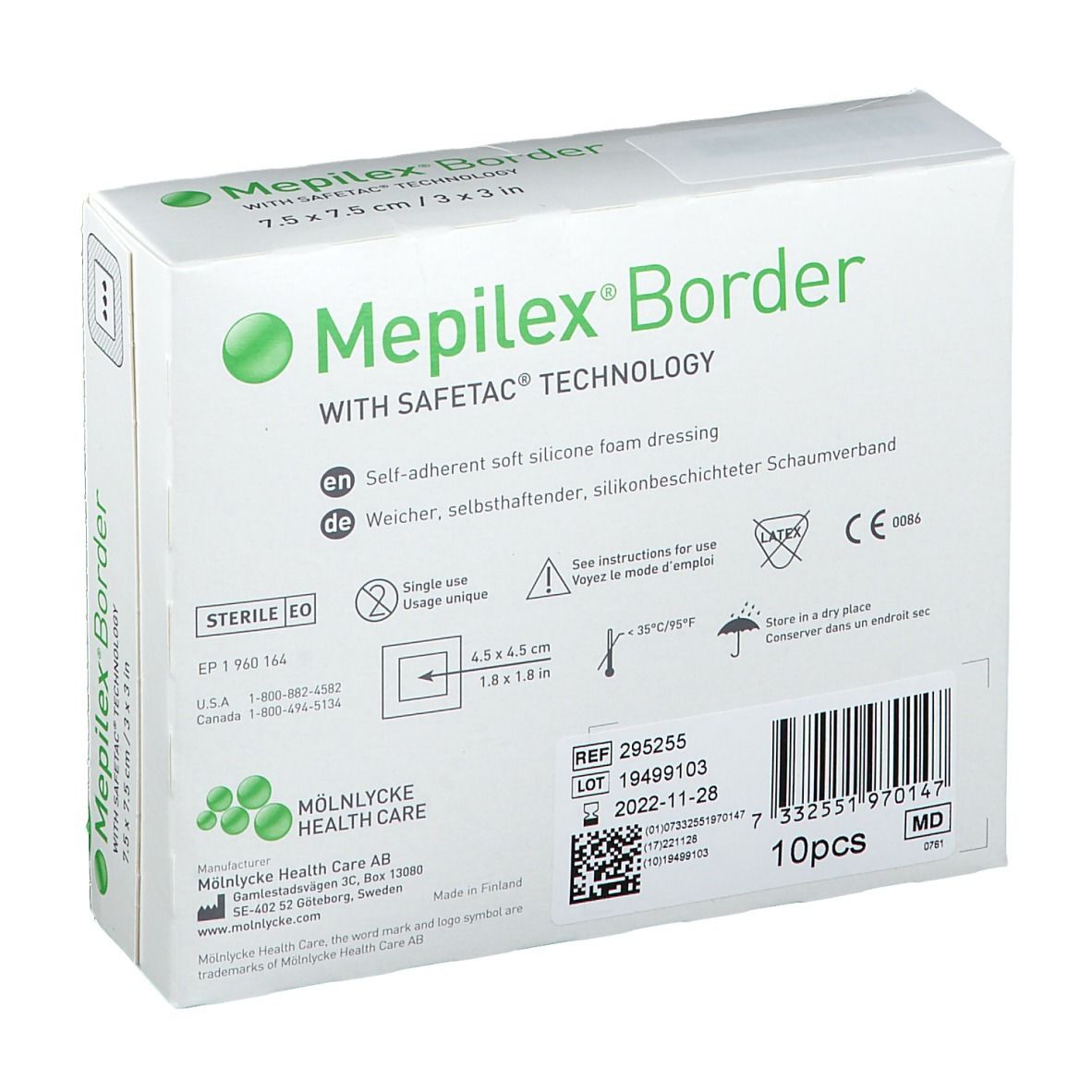 Mepilex® Border Schaumverband 7,5x7,5 cm